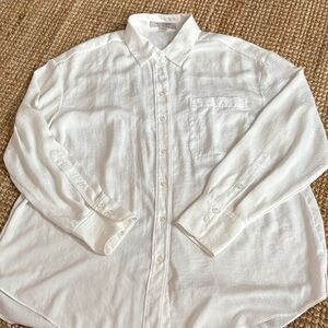 All Saints Ivory Button-Up Blouse